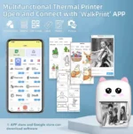 Portable Mini Bluetooth Thermal Printer – Wireless Photo & Label Maker for iOS & Android (with Paper Rolls) - Image 23