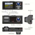 WIFI APP Control Car Dvr 3 Channel 1080P Dash Cam for Cars Front and Rear View Recorder Video Car Camera for Car Assecories - Image 29