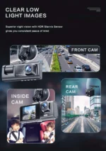 WIFI APP Control Car Dvr 3 Channel 1080P Dash Cam for Cars Front and Rear View Recorder Video Car Camera for Car Assecories - Image 15